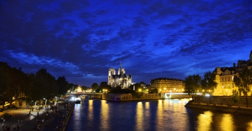 Notre Dame at night